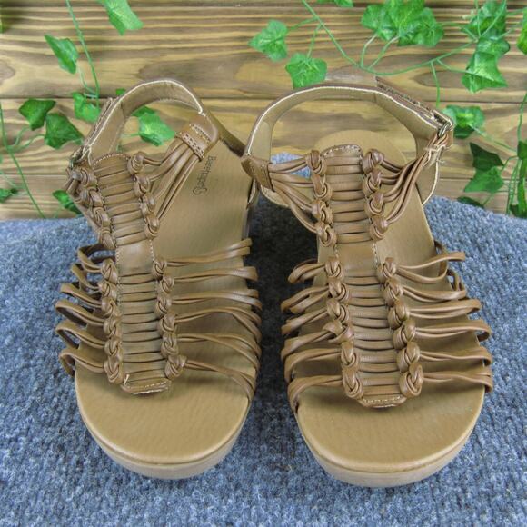 Baretraps Women's Carrie Gladiator Brown Synthetic Sz‎ 9 Medium Gently Used 2025 - Picture 2 of 7